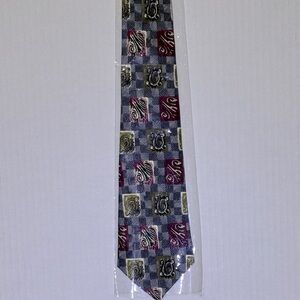Francis 100% silk Hand made Men's Multicolor Patterned Tie Standard size